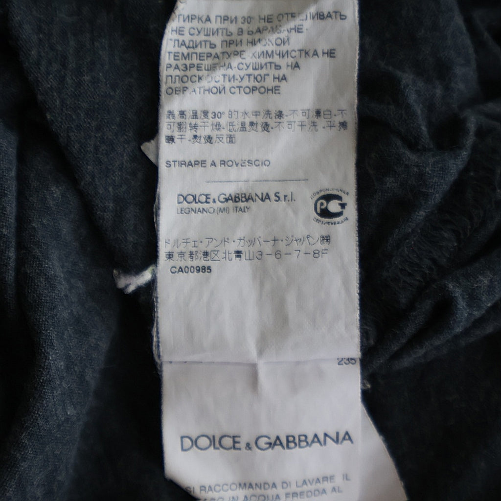 DOLCE & GABBANA(ドルチェアンドガッバーナ) コカ・コーラ アドバタイジング・グラフィックフロントプリント 半袖Tシャツ ダークグレー コットン G8U68T