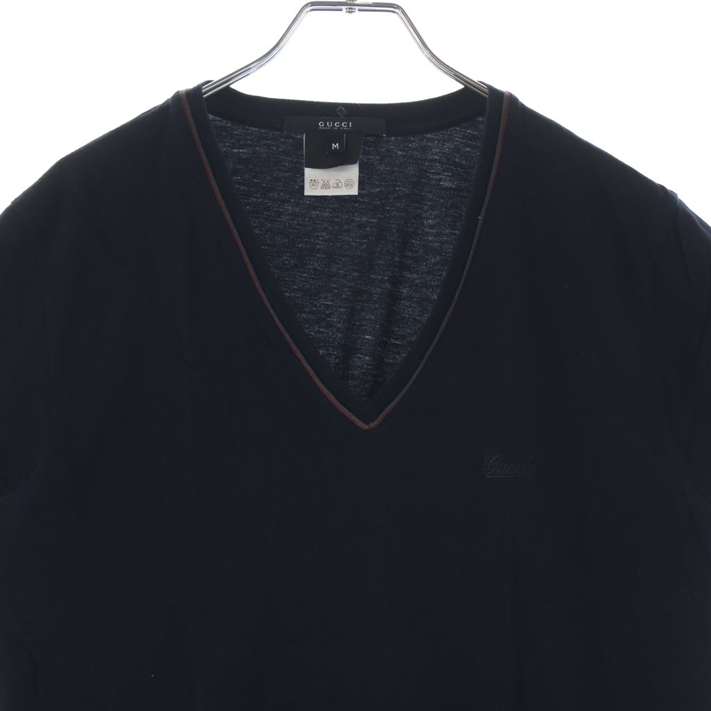 GUCCI(グッチ) シェリーライン Vネック半袖Tシャツ ダークネイビー #M 170603