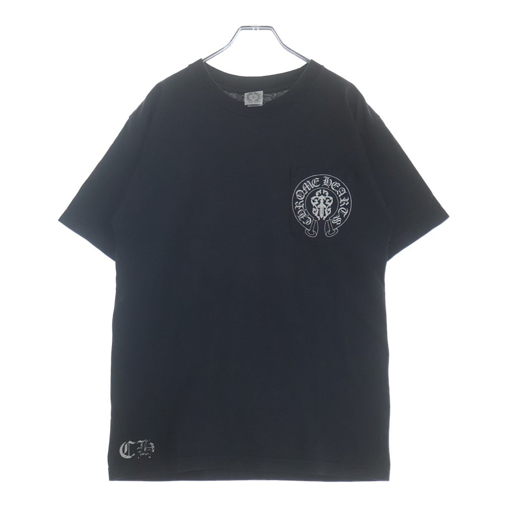 CHROME HEARTS(クロムハーツ) OLD アメリカンフラッグ 半袖Tシャツ カットソー コットン ブラック