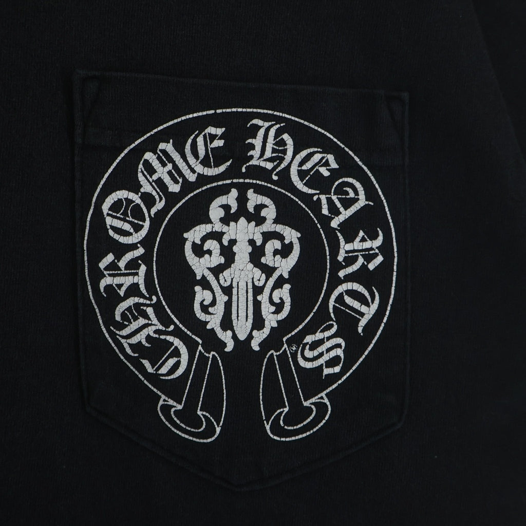 CHROME HEARTS(クロムハーツ) OLD アメリカンフラッグ 半袖Tシャツ カットソー コットン ブラック