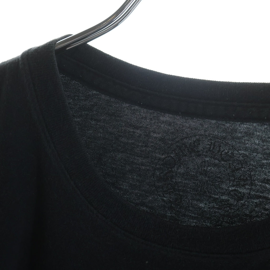CHROME HEARTS(クロムハーツ) バックアーチロゴ 半袖Tシャツ カットソー 両面プリント Chクロス コットン ブラック