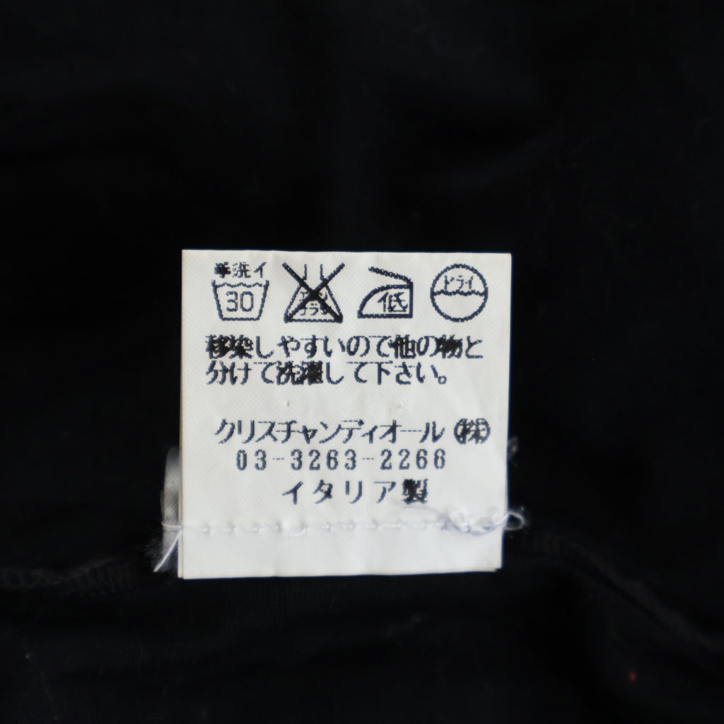 Christian Dior(クリスチャンディオール) 04SS エディ期 Bee刺繍 ノースリーブTシャツ カットソー タンクトップ コットン ブラック 4EH7070138