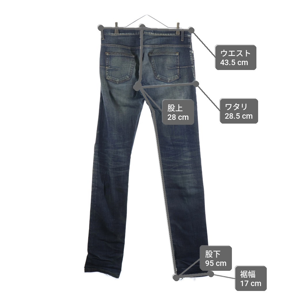 Dior HOMME(ディオールオム) 09AW クリス期 ストレートデニムパンツ ジーンズ インディゴブルー #32 9H31J1080585