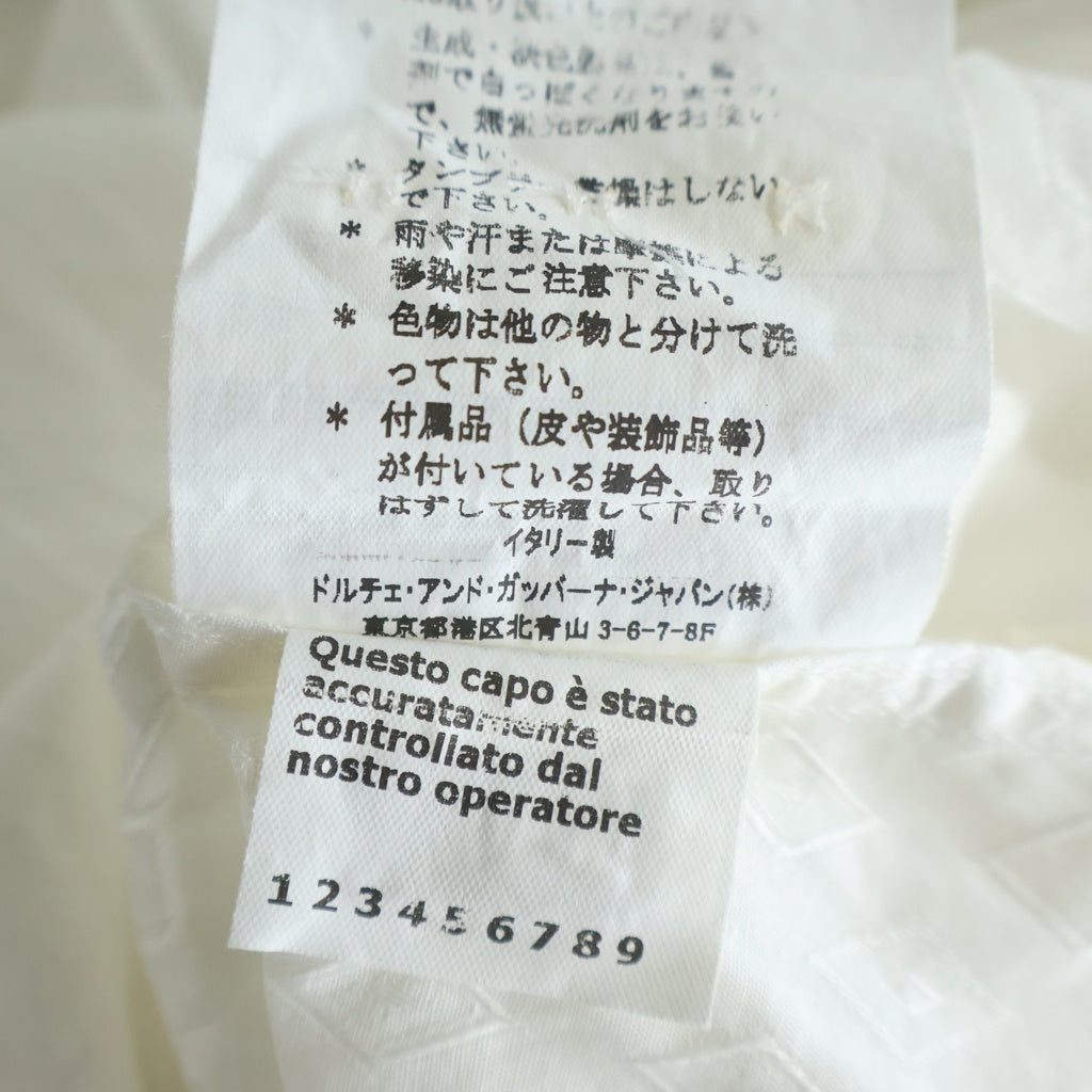 DOLCE & GABBANA(ドルチェアンドガッバーナ) バイカラーシャツ ロングスリーブ スリムフィット ホワイト×ブラック #39 G5341T