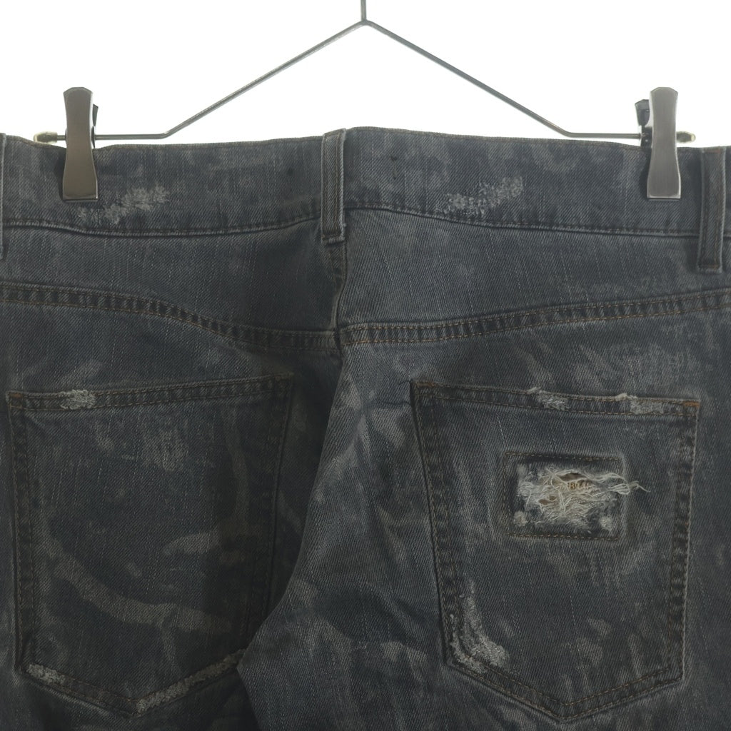 DOLCE & GABBANA(ドルチェアンドガッバーナ) ダメージ加工デニムパンツ ジーンズ グレー #46 G46KBD