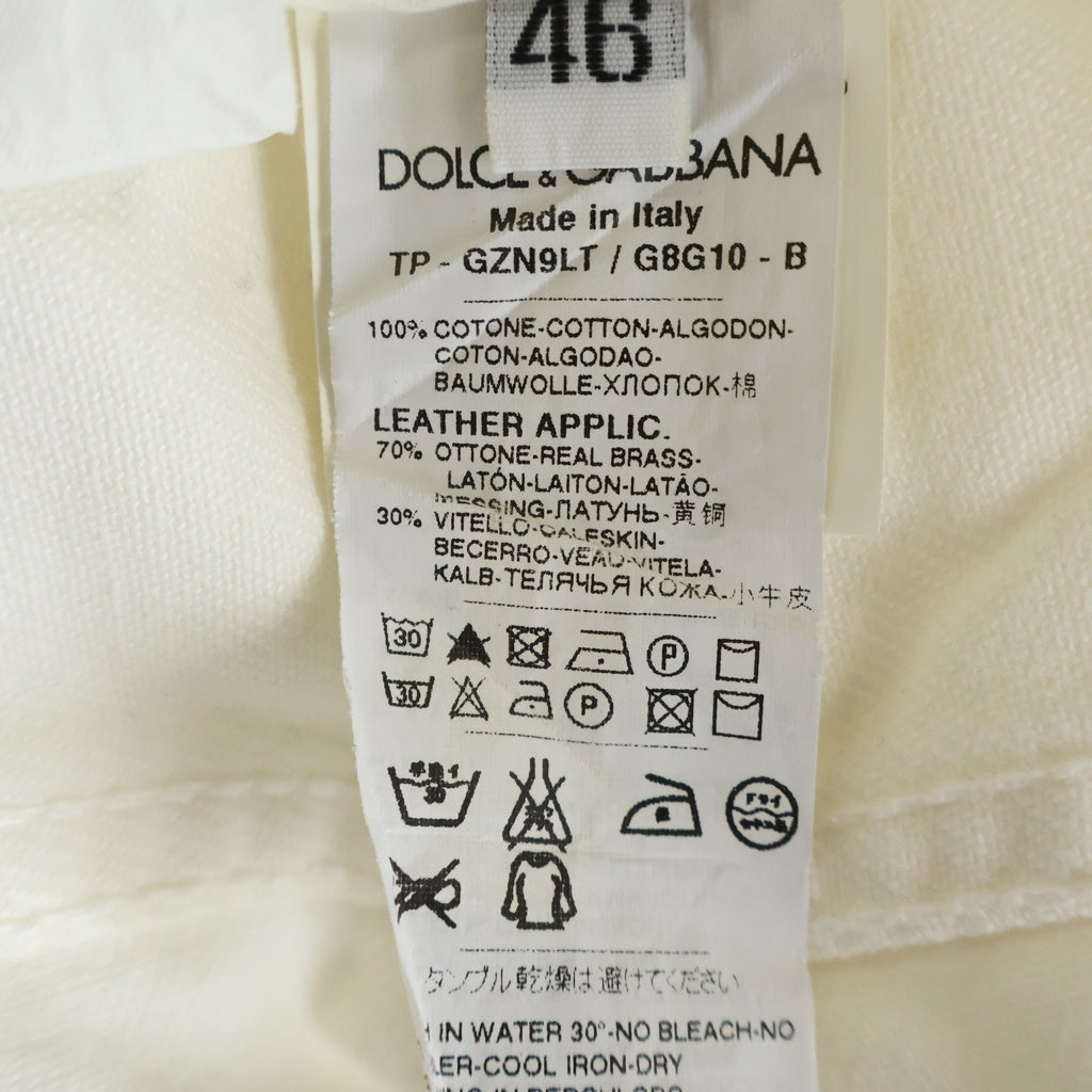 DOLCE & GABBANA(ドルチェアンドガッバーナ) ダメージ加工ストレートデニムパンツ ホワイト #46 GZN9LT