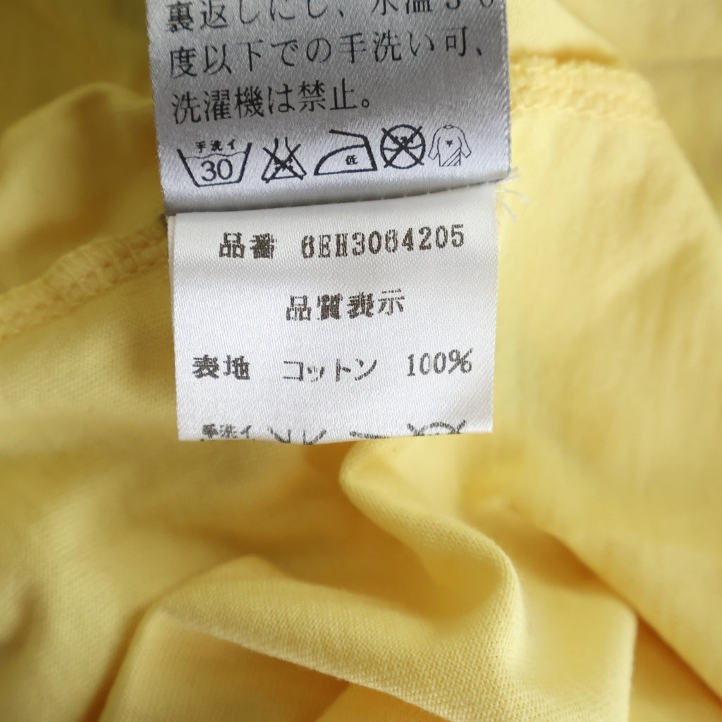 Christian Dior(クリスチャンディオール) 2006SS スカ期 エディスリマン U CAN LIVE TILL 100&10 チェッカーフラッグ フロントプリントTシャツ イエロー #S 6EH3064205