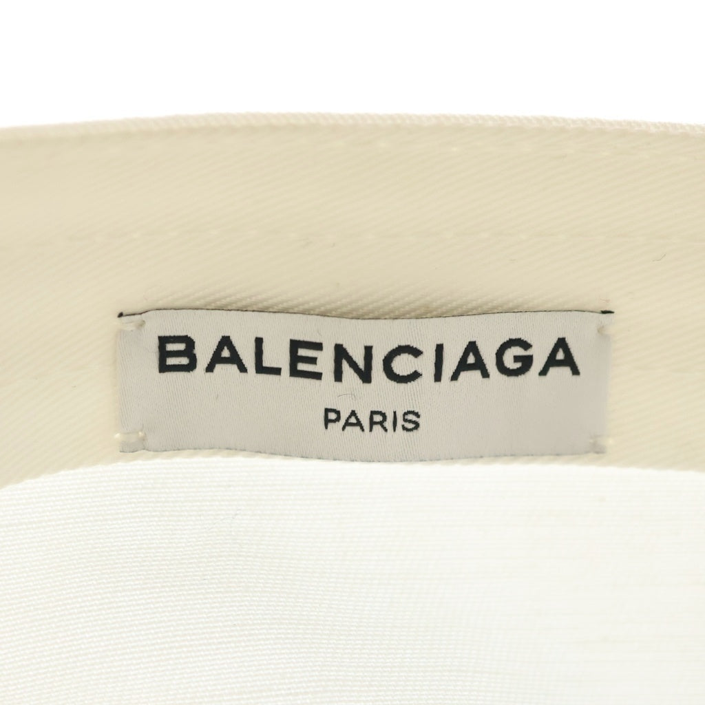 BALENCIAGA(バレンシアガ) ロゴ 刺繍ベースボールキャップ ホワイト コットン 452245