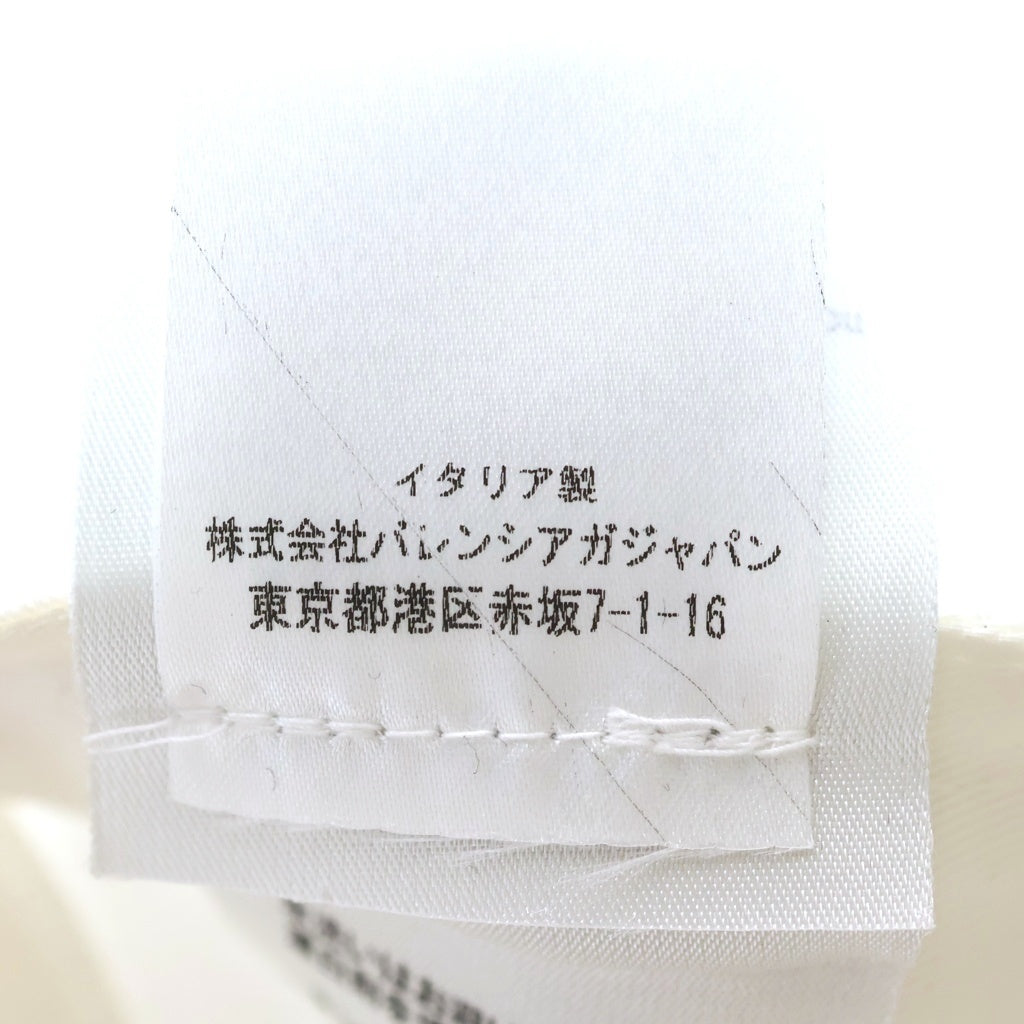 BALENCIAGA(バレンシアガ) ロゴ 刺繍ベースボールキャップ ホワイト コットン 452245