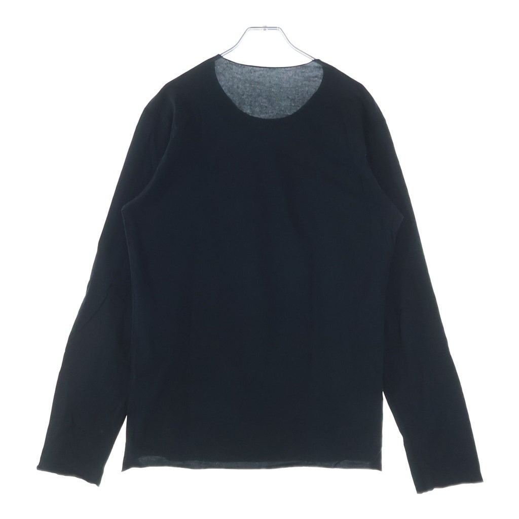 lucien pellat-finet(ルシアンペラフィネ) スカル モザイク調 フロントプリント ロングスリーブTシャツ ブラック #M