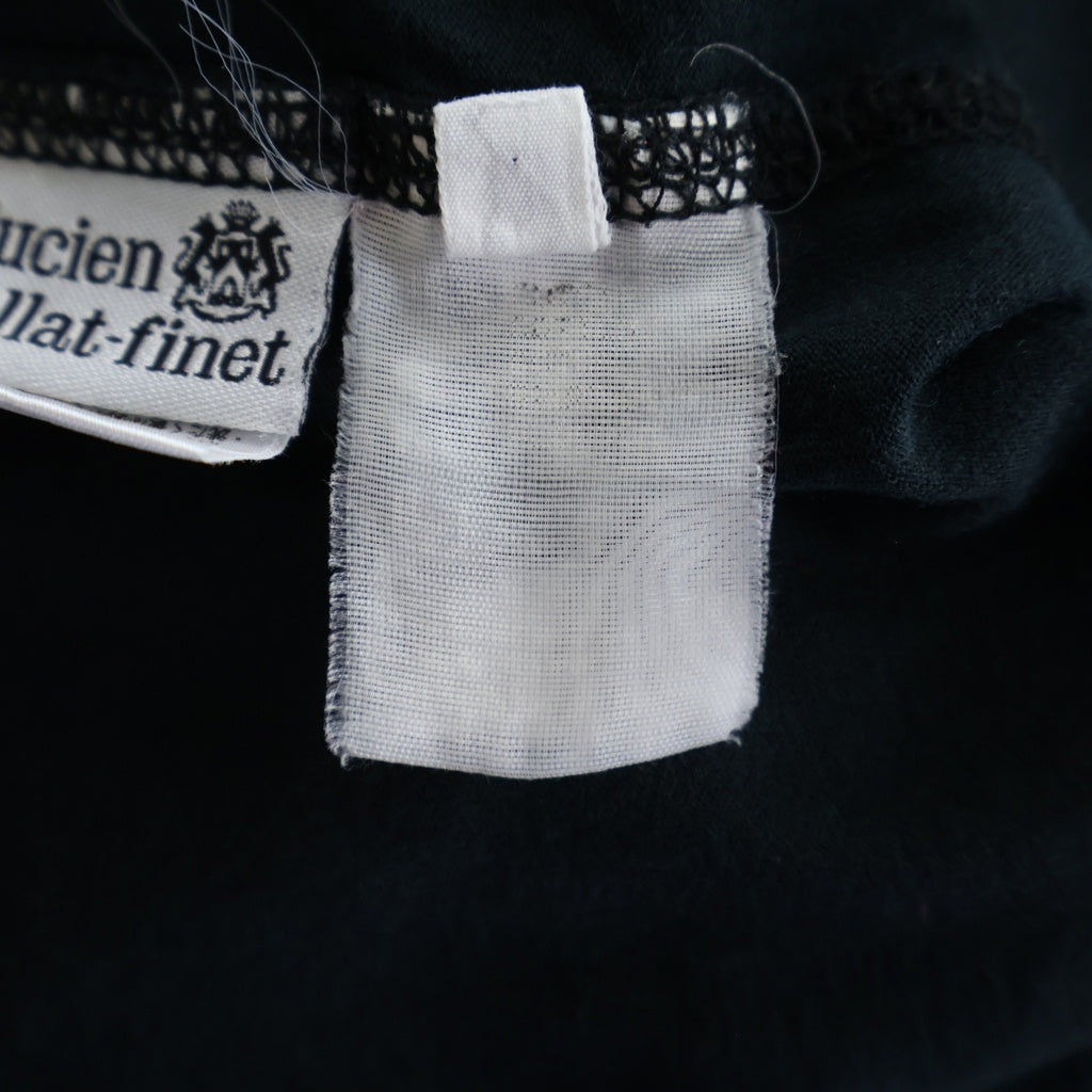 lucien pellat-finet(ルシアンペラフィネ) スカル モザイク調 フロントプリント ロングスリーブTシャツ ブラック #M