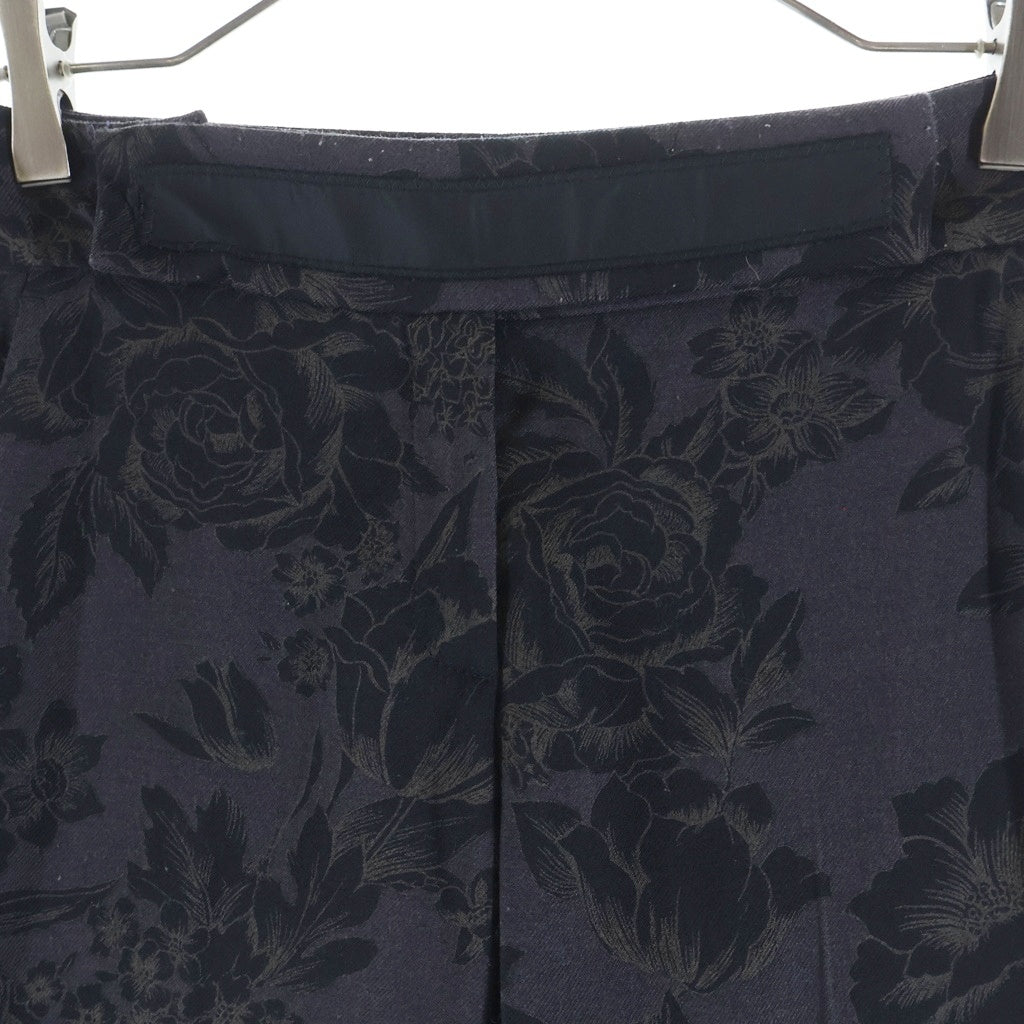ETRO(エトロ) 花柄 ウール パンツ ブラック #40 レディース