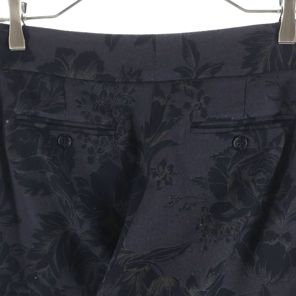 ETRO(エトロ) 花柄 ウール パンツ ブラック #40 レディース
