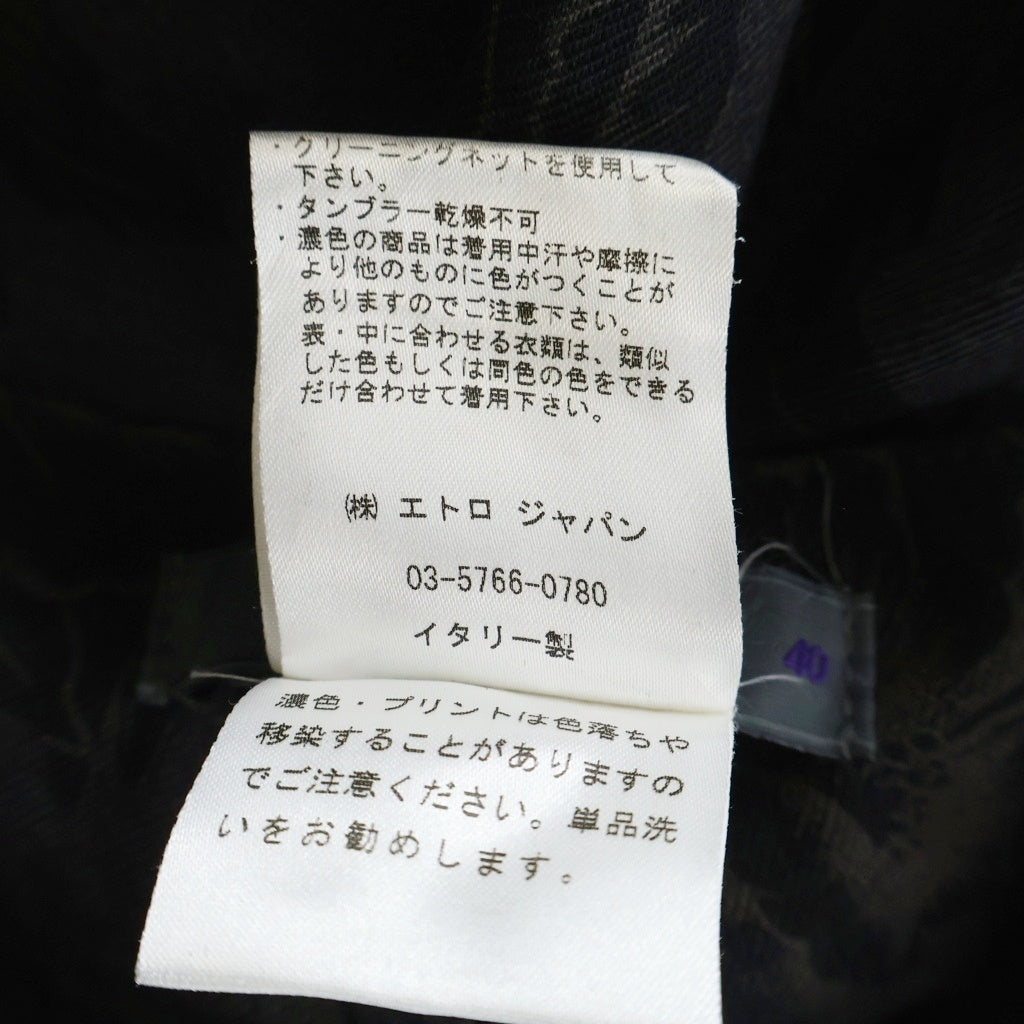 ETRO(エトロ) 花柄 ウール パンツ ブラック #40 レディース