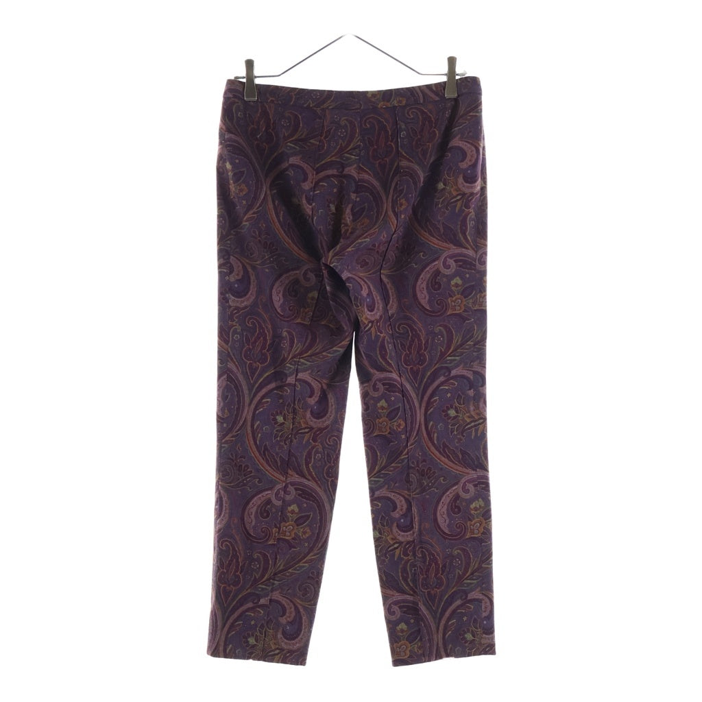 ETRO(エトロ) ペイズリー柄 ウールパンツ パープル #40 レディース