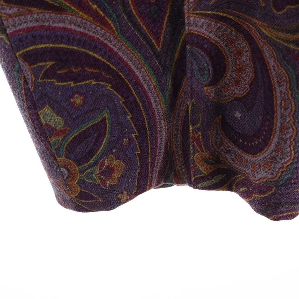 ETRO(エトロ) ペイズリー柄 ウールパンツ パープル #40 レディース