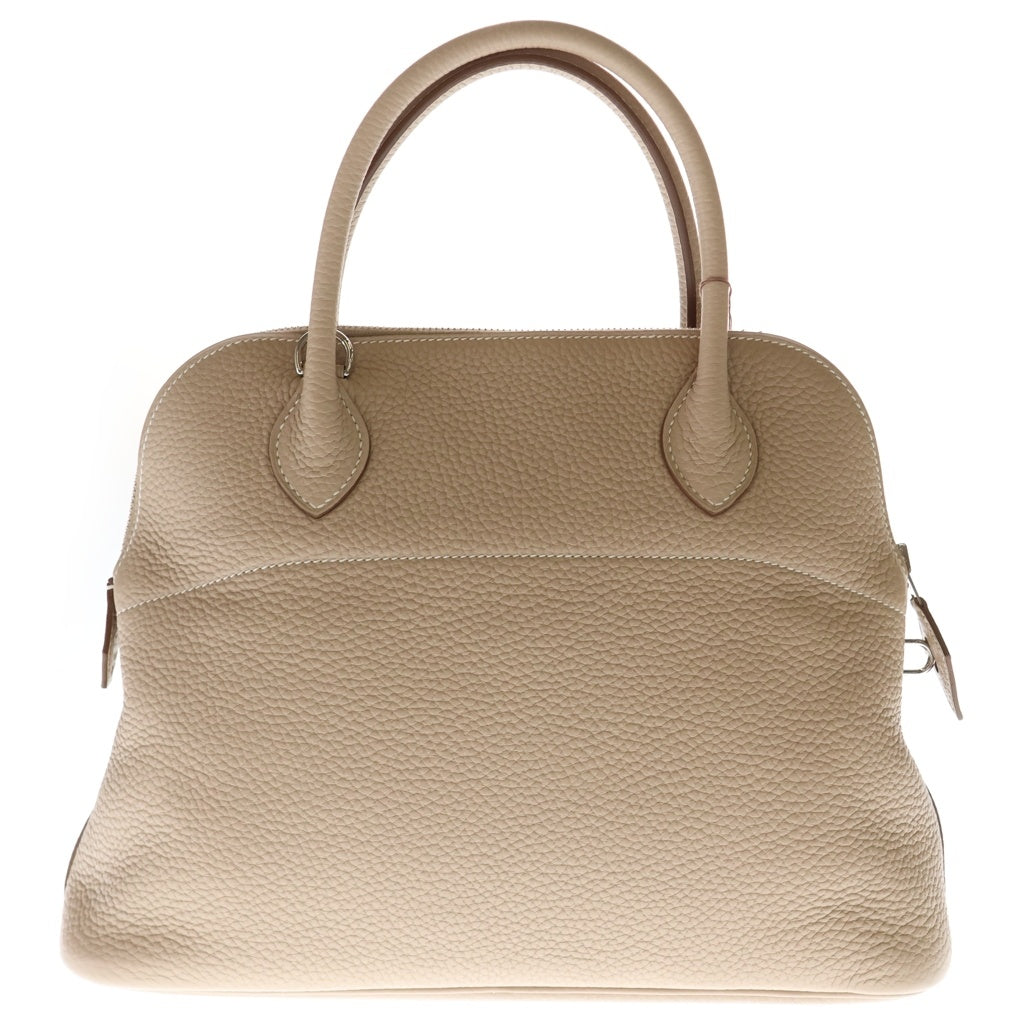 HERMES(エルメス) ボリード31 トリヨンクレマンス ハンド ショルダーバッグ アルジル シルバー金具 アイボリー □Q刻印 レディース