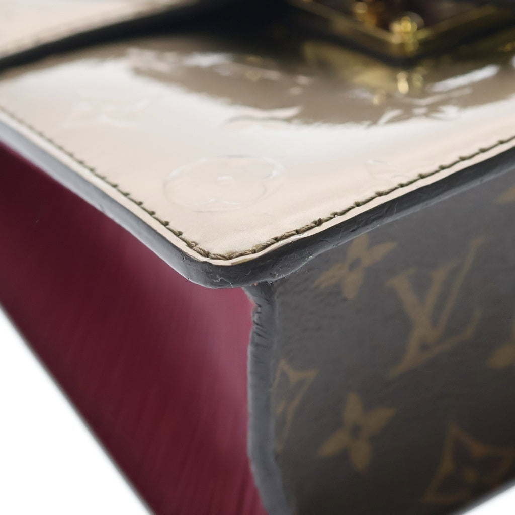 LOUIS VUITTON(ルイヴィトン) モノグラムヴェルニ スプリングストリートPM エナメル 2WAY ハンドバッグ ショルダーバッグ シャンパーヌメタリゼ M90502 レディース