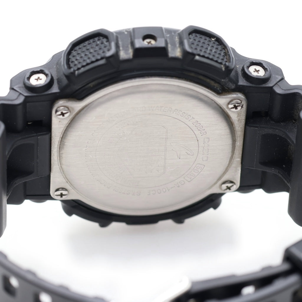 CASIO G-SHOCK(カシオ ジーショック) カレンダー付き クォーツ アナデジ 腕時計 ブラック GA-100CF