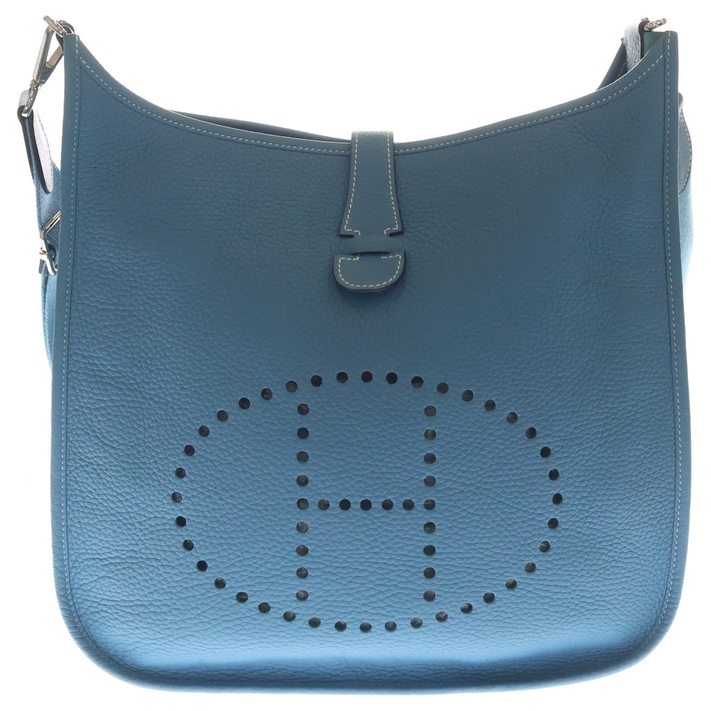 HERMES(エルメス) エブリンPM トリヨンクレマンス シルバー金具 トートバッグ ショルダーバッグ □R刻印 ブルージーン レディース