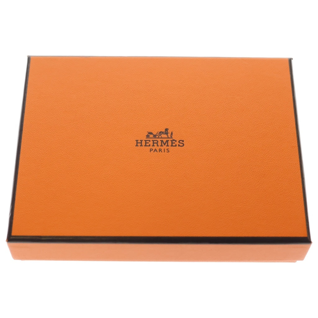 HERMES(エルメス) ベアンコンパクト エプソン ウォレット 二つ折り財布 アイボリー レザー T刻印 シルバー金具 レディース