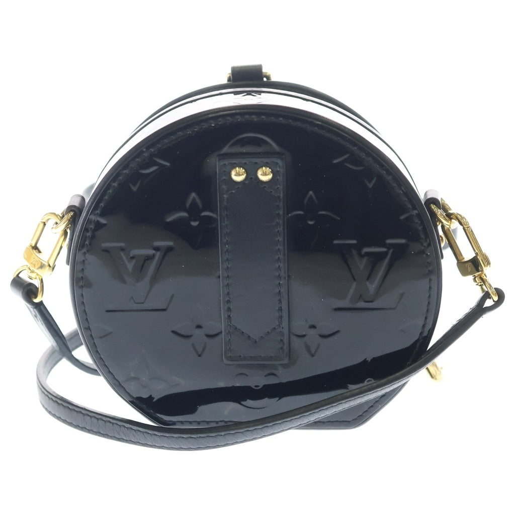 LOUIS VUITTON(ルイヴィトン) ヴェルニ ミニボワットシャポー ショルダーバッグ ミニバッグ ブラック ノワール パテントレザー M90469 ゴールド金具 レディース