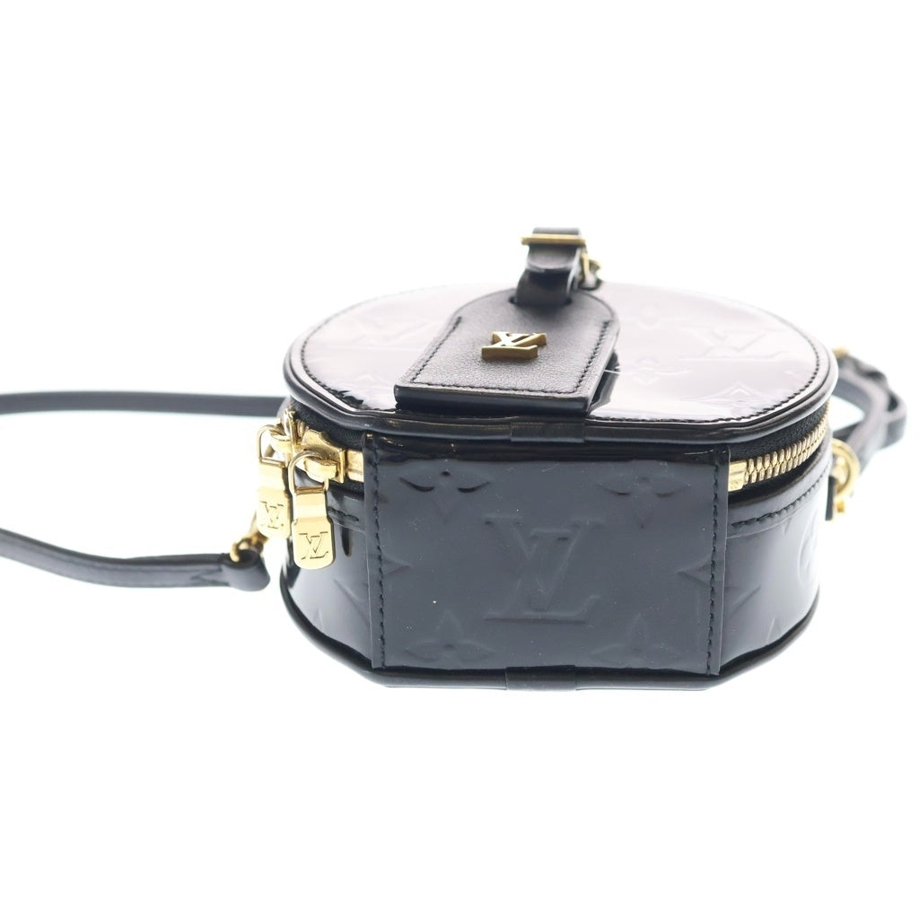 LOUIS VUITTON(ルイヴィトン) ヴェルニ ミニボワットシャポー ショルダーバッグ ミニバッグ ブラック ノワール パテントレザー M90469 ゴールド金具 レディース