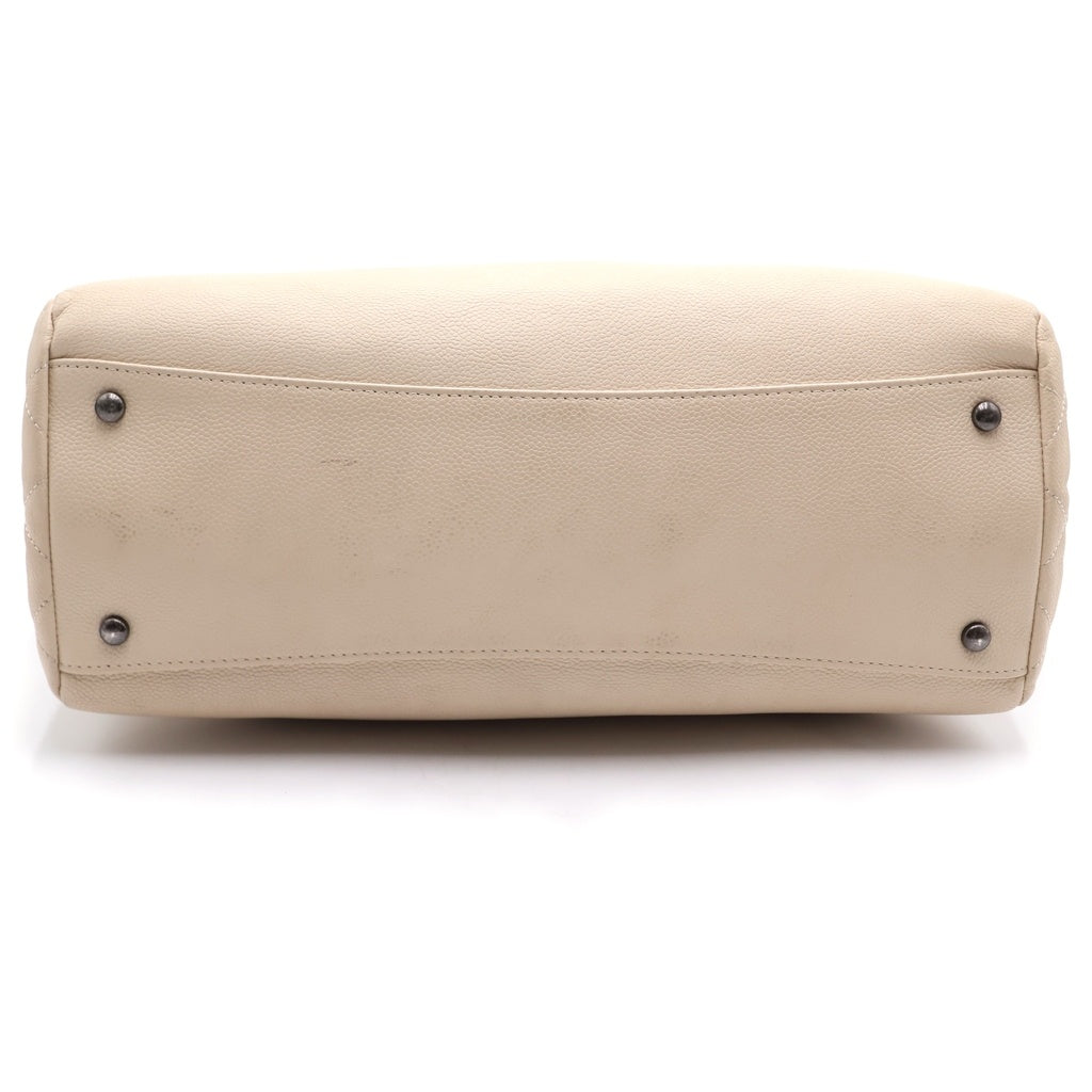 CHANEL(シャネル) ココマーク ツイードフラップ ツイード レザー シルバー金具 2WAY チェーントートバッグ ショルダーバッグ アイボリー ホワイト レディース