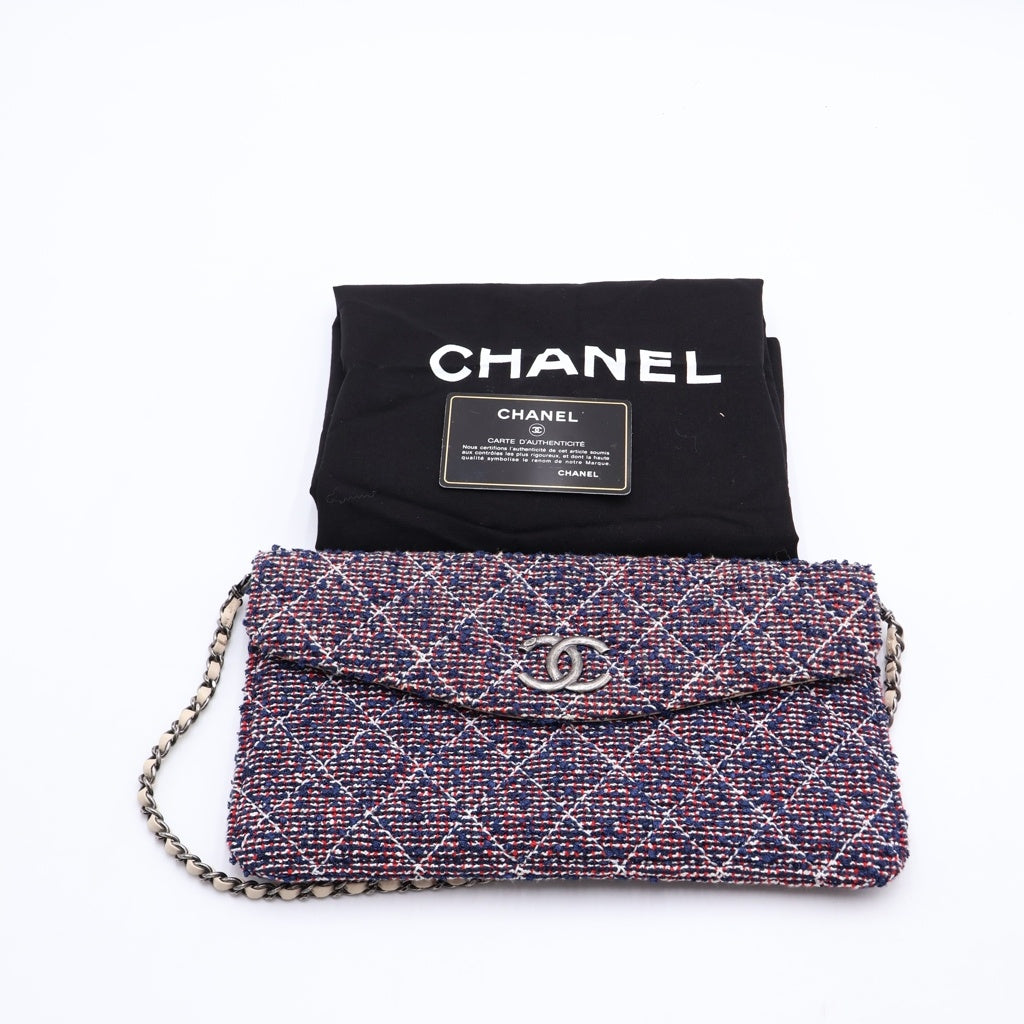 CHANEL(シャネル) ココマーク ツイードフラップ ツイード レザー シルバー金具 2WAY チェーントートバッグ ショルダーバッグ アイボリー ホワイト レディース