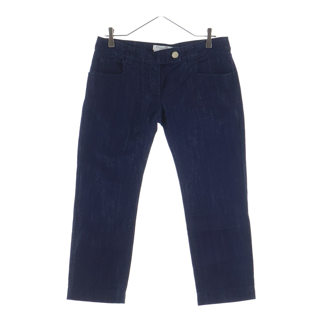 Christian Dior(クリスチャンディオール) ラメ入りデニムストレートパンツ インディゴブルー #40 7C12044400 レディース
