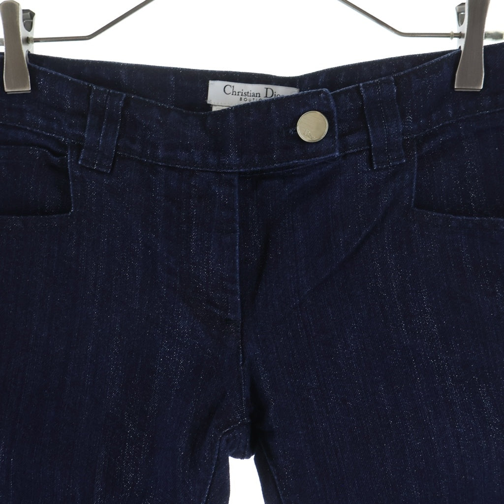 Christian Dior(クリスチャンディオール) ラメ入りデニムストレートパンツ インディゴブルー #40 7C12044400 レディース