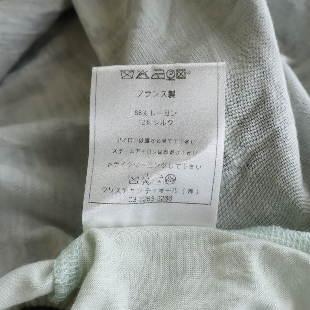 Christian Dior(クリスチャンディオール) 06SS ガリアーノ期 レースプリント ノースリーブトップス 両面プリント グレー レディース