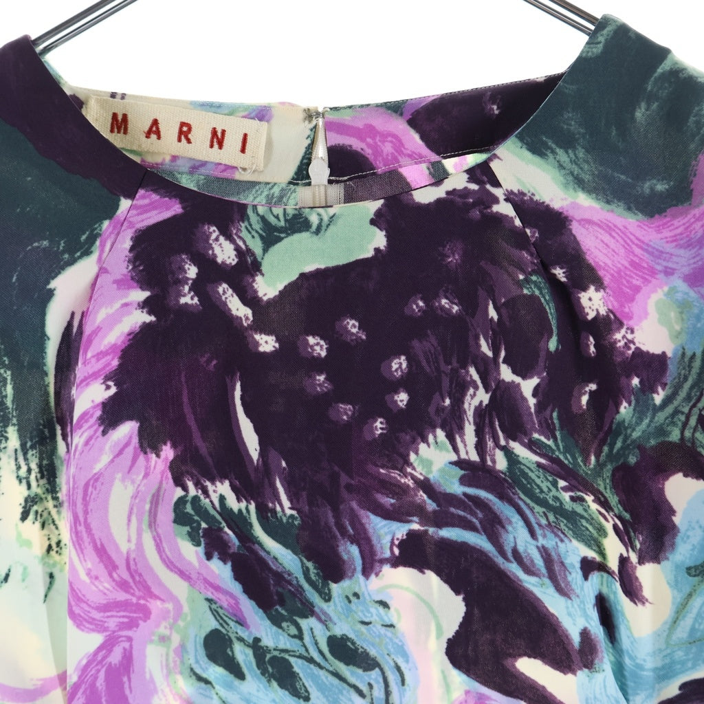 MARNI(マルニ) 総柄 半袖トップス カットソー ポリエステル パープル マルチカラー レディース