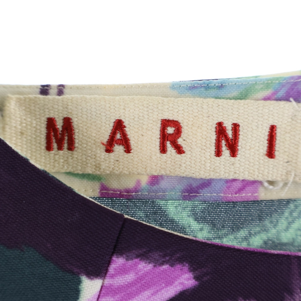 MARNI(マルニ) 総柄 半袖トップス カットソー ポリエステル パープル マルチカラー レディース