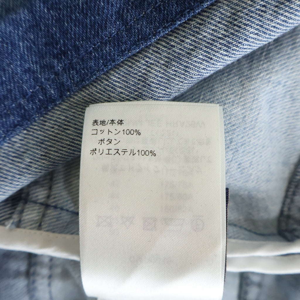 LOUIS VUITTON(ルイヴィトン) 24AW RM242MM JEE HRA26W モノグラム パッチワークデニムポロシャツ インディゴブルー #M