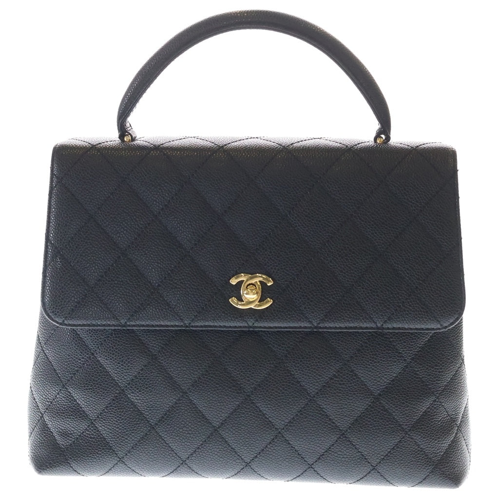 CHANEL(シャネル) マトラッセ ココマーク トップハンドル ハンドバック キャビアスキン ブラック A12397 レディース