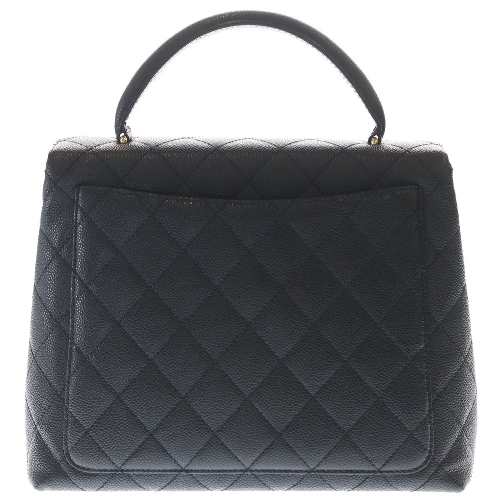 CHANEL(シャネル) マトラッセ ココマーク トップハンドル ハンドバック キャビアスキン ブラック A12397 レディース