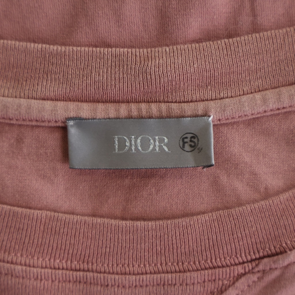 DIOR(ディオール) TRAVIS SCOTT CACTUS JACK フロントプリント半袖Tシャツ ピンク #XL