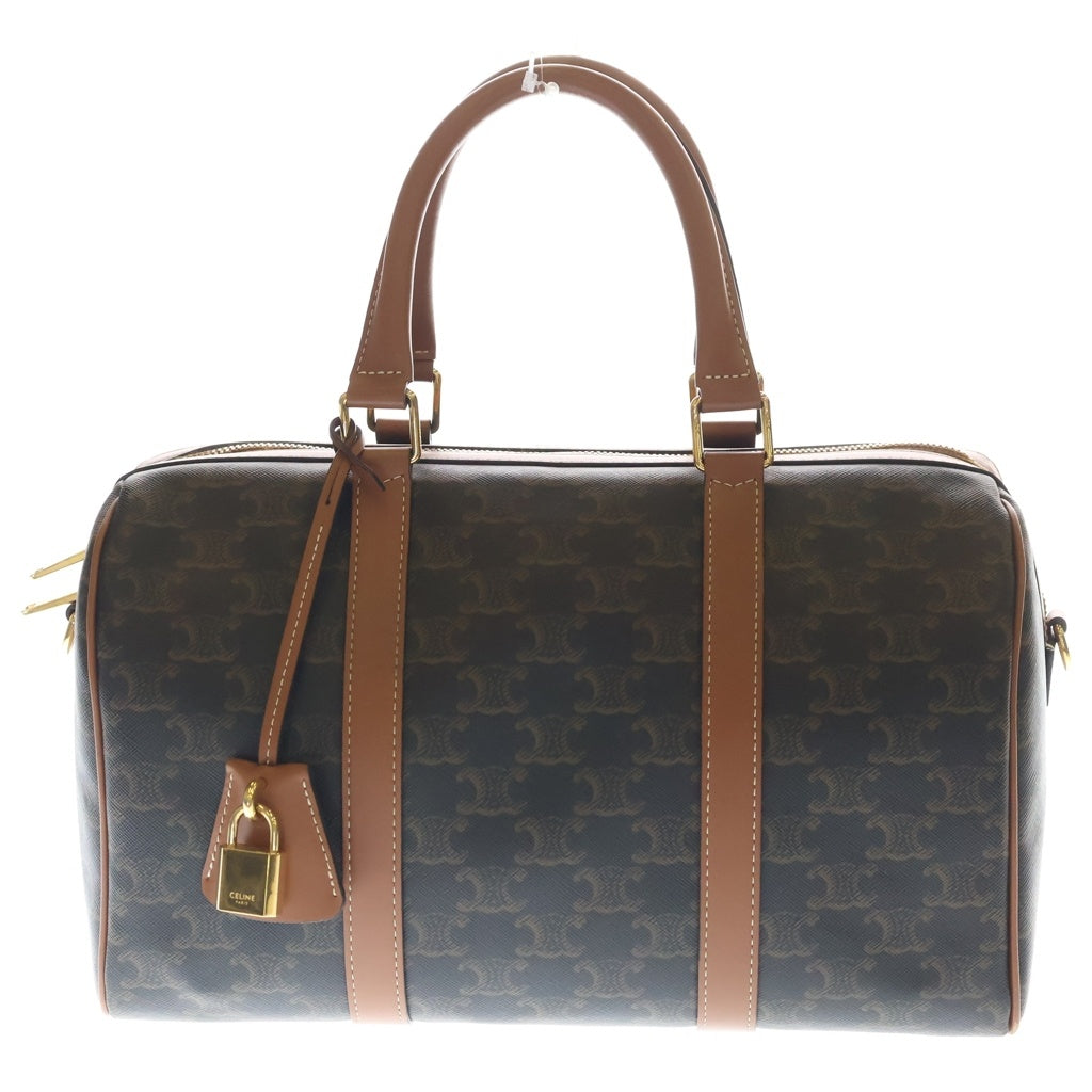 CELINE(セリーヌ) トリオンフ ボストンバック 2wayバック ミディアム PVC レザー ブラウン 121322CAS レディース