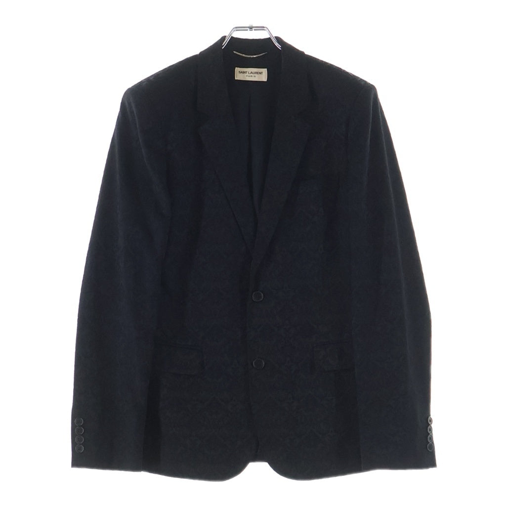 SAINT LAURENT PARIS(サンローランパリ) 13AW エディ期 レースデザイン 2Bテーラードジャケット ブラック 326684 レディース