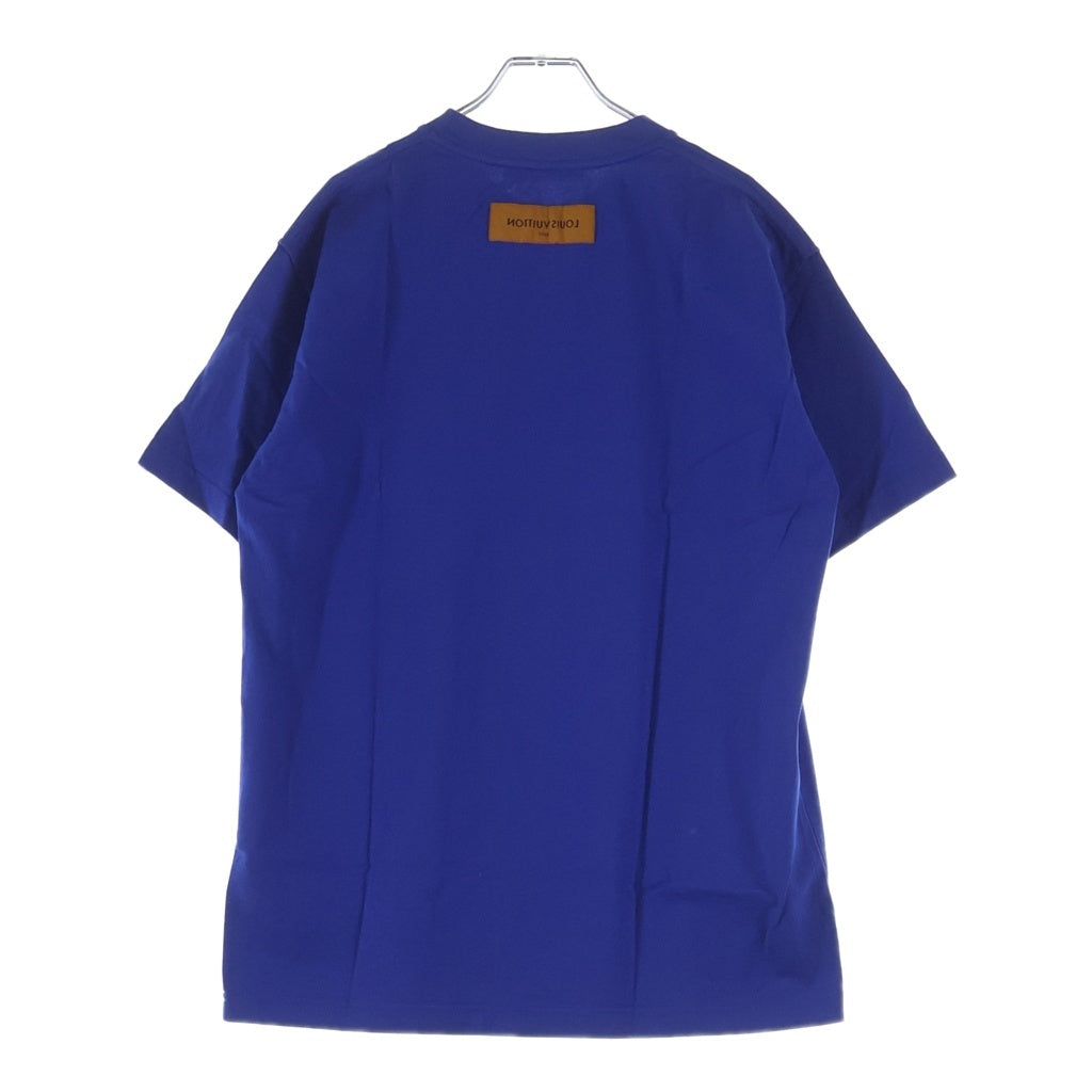LOUIS VUITTON(ルイヴィトン) 22AW フロントエンボスロゴ クルーネック 半袖 Tシャツ カットソー ブルー RM222Q レディース