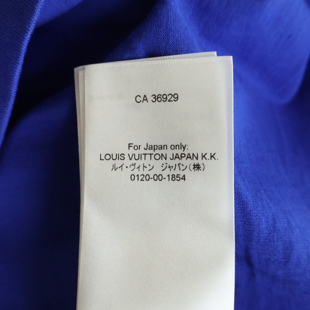LOUIS VUITTON(ルイヴィトン) 22AW フロントエンボスロゴ クルーネック 半袖 Tシャツ カットソー ブルー RM222Q レディース