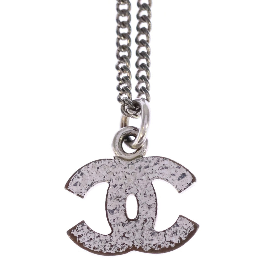 CHANEL(シャネル) ココマーク ラインストーン ネックレス ペンダント チェーン シルバー レディース
