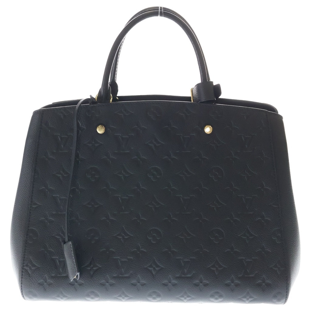 LOUIS VUITTON(ルイヴィトン) モノグラムアンプラント モンテーニュGM 2WAYハンドバッグ ショルダーバッグ ブラック ノワール レザー M41069 ゴールド金具 レディース