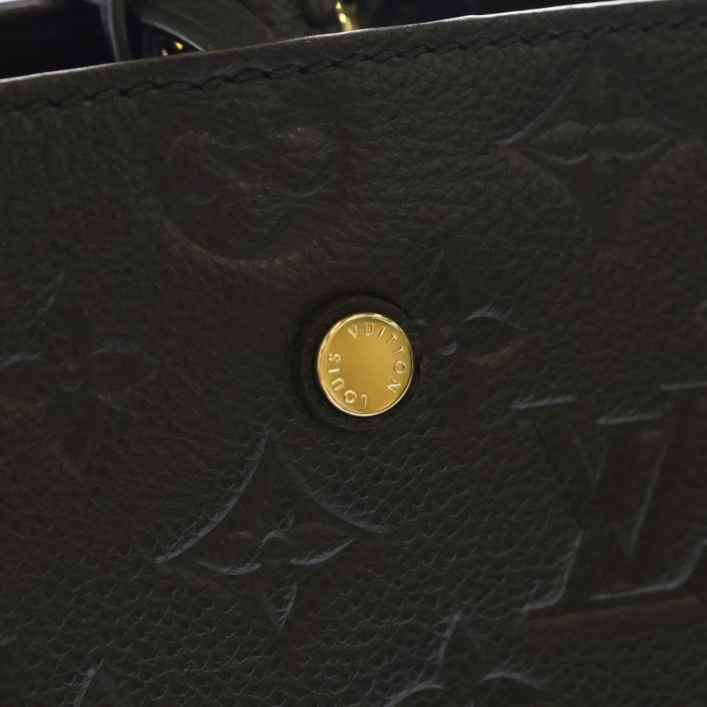 LOUIS VUITTON(ルイヴィトン) モノグラムアンプラント モンテーニュGM 2WAYハンドバッグ ショルダーバッグ ブラック ノワール レザー M41069 ゴールド金具 レディース