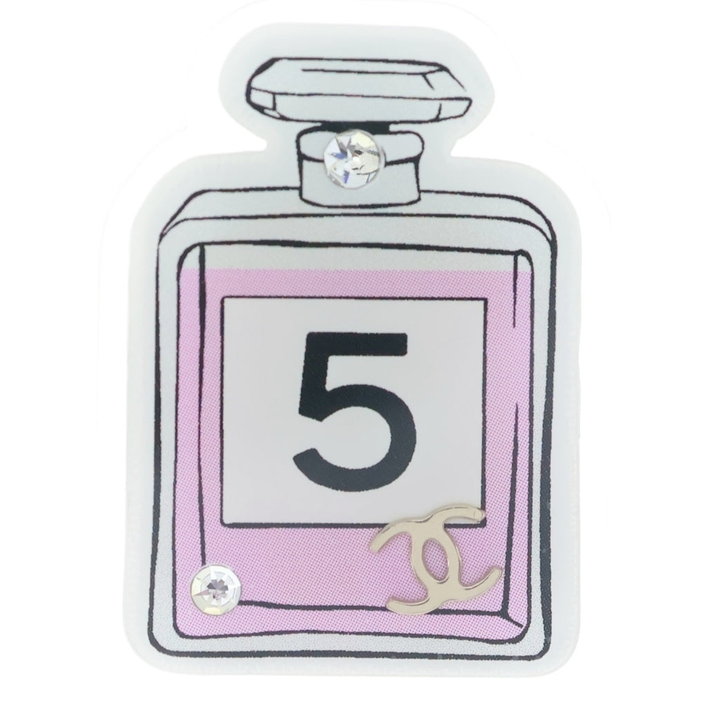 CHANEL(シャネル) No5 ココマーク ブローチ ピンバッジ ホワイト/ピンク D24C レディース