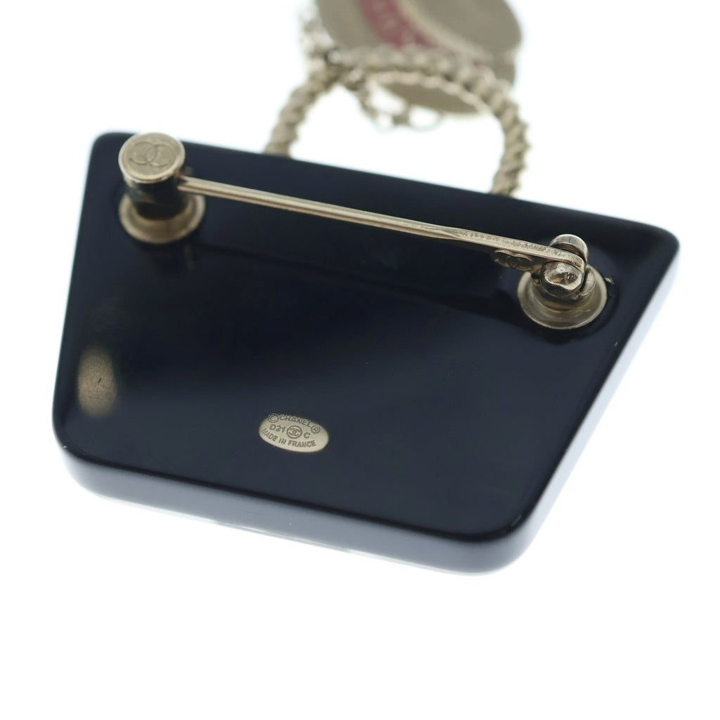 CHANEL(シャネル) バッグモチーフ ブローチ ブラック/ゴールド GP D21C