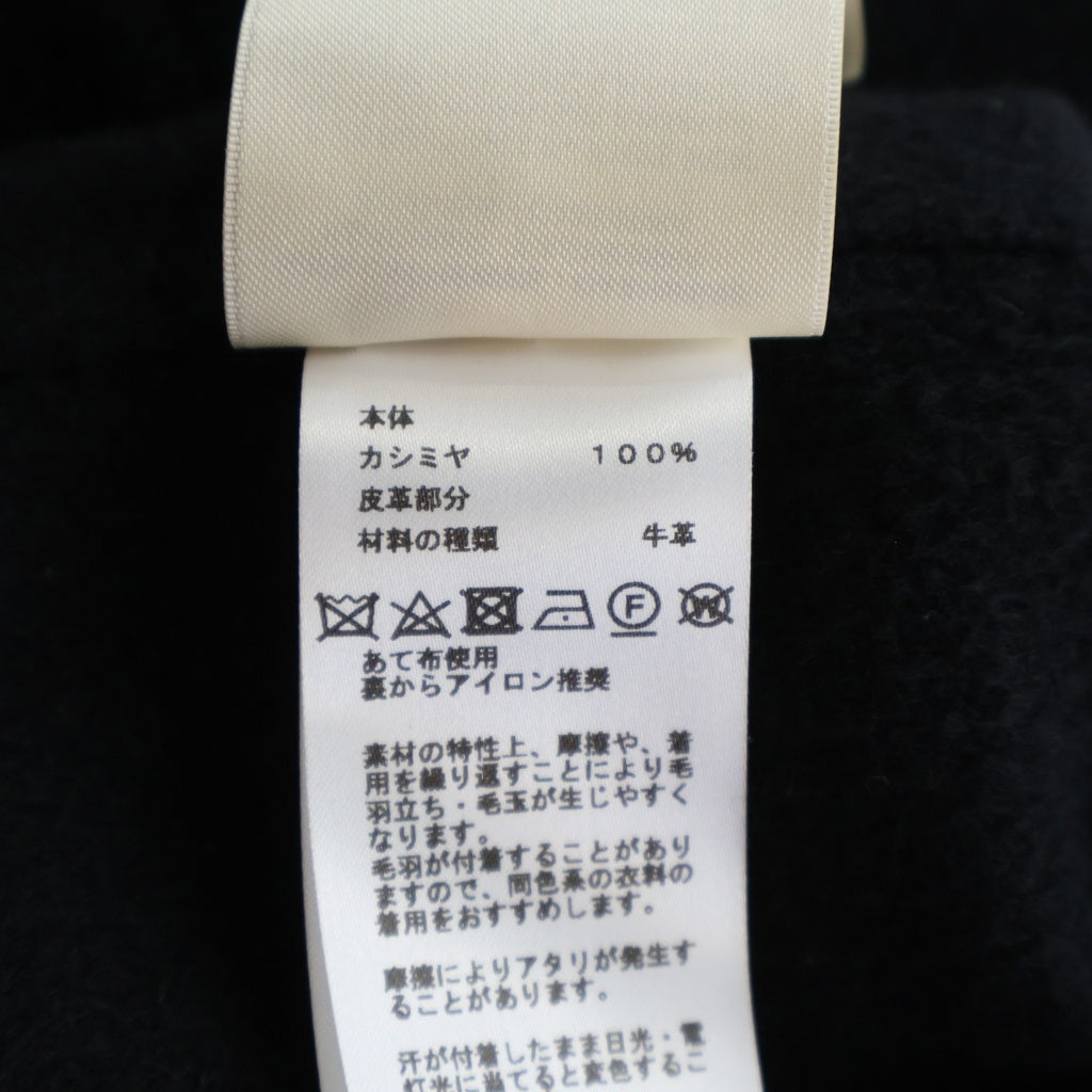HERMES(エルメス) クルードセル ダブルフェイス ロングチェスターコート カシミヤ ブラック 3H0188DA レディース