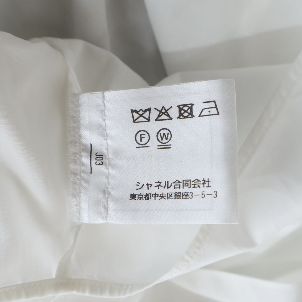 CHANEL(シャネル) ラインストーン 金ボタン フリル長袖シャツ ブラウス