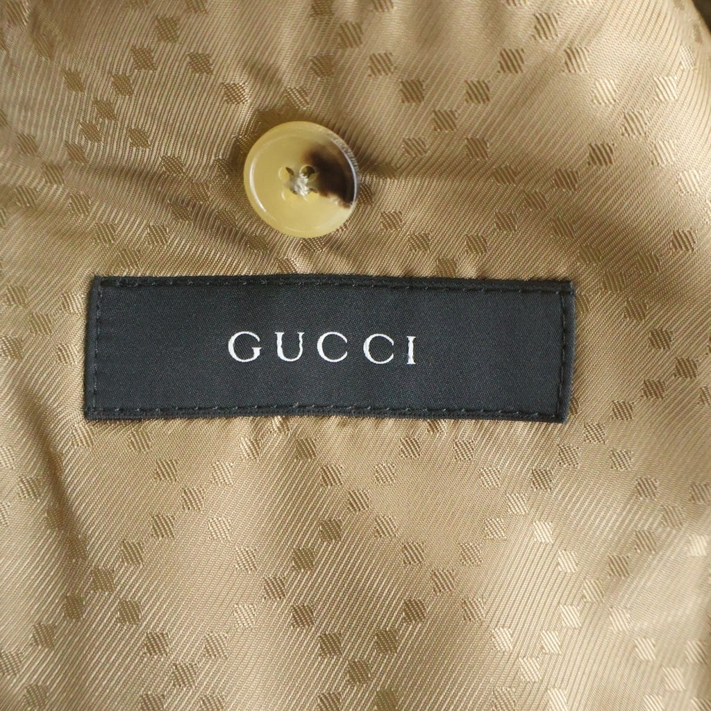 GUCCI(グッチ) セットアップ ジャケット パンツ ベージュ コットン モヘヤ #44 244547